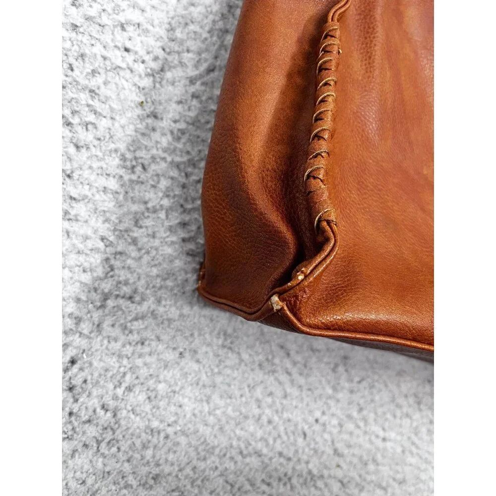 Darcy Marks London Vegan Brown Pebbled Leather Shoulder Tote Bag - Picture 5 of 16